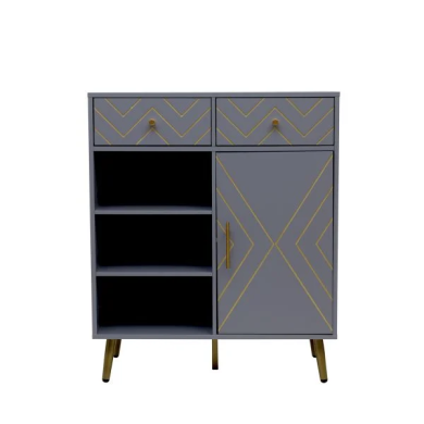 Комод Homla BODO 80x40x95 см | Графит / Золотой 214198