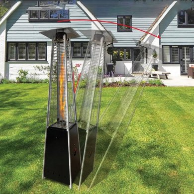 Вуличний газовий обігрівач Garden Line 227 см 5000-13000 Вт Чорний GAZ6417 фото - 8