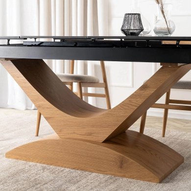 Раскладной обеденный стол Mebel Elit ALICANTE Marmur Черный ME.ALICANTE/CZ/D/S160-200 фото - 10