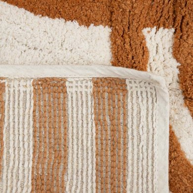 Килимок для ванної кімнати Homla DENISE 50x80 см | Білий / Карамель - 2 Килимок для ванної кімнати Homla DENISE 50x80 см | Білий / Карамель 213755 фото - 2