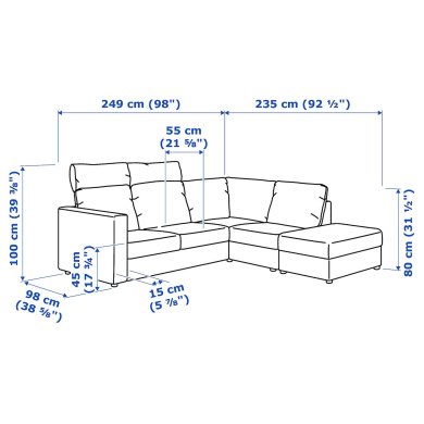 IKEA Диван угловой VIMLE (ИКЕА ВИМЛЕ) 29306284 фото - 9