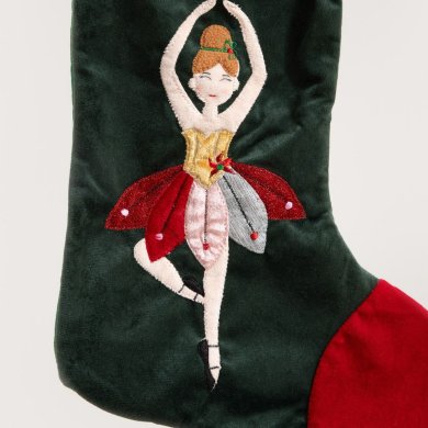 Різдвяна шкарпетка для подарунків Homla GEILL Welur Різнокольоровий 242655 фото - 2