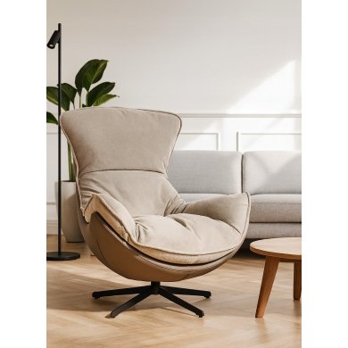 Крісло м'яке поворотне Kontrast JASPER 3D Світло-коричневий 5.01.84298 фото - 8