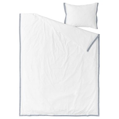 IKEA Комплект постільної білизни TATELSMYGARE 150x200 см Білий (ИКЕА ТАТЕЛСМИГАРЭ) 60554785 фото - 5