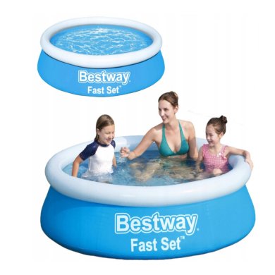 Надувний басейн Bestway 57392 FAST SET 183х51 Синій BES57392 фото - 2