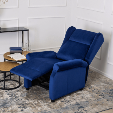 Кресло мягкое раскладное с реклайнером Mebel Elit SIMON Синий - 13 Кресло мягкое раскладное с реклайнером Mebel Elit SIMON Синий ME.SIMON/GR/V/FW фото - 13