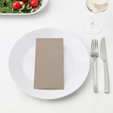 IKEA Набір серветок MOTTAGA 38x38 см 25 шт Бежевий (ИКЕА Моттага) 50508586 фото - 2