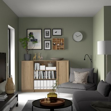 IKEA Стелаж BILLY/OXBERG Дуб (ИКЕА БИЛЛИ/ОКСБЕРГ) 19483593 фото - 4