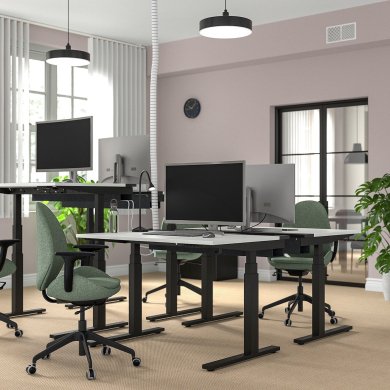 IKEA Письмовий стіл для роботи сидячи/стоячи MITTZON Білий (ИКЕА МИЦОН) 09526116 фото - 9