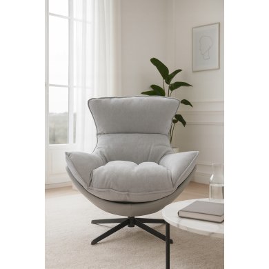 Крісло м'яке поворотне Kontrast JASPER 3D Світло-сірий 5.01.84533 фото - 9