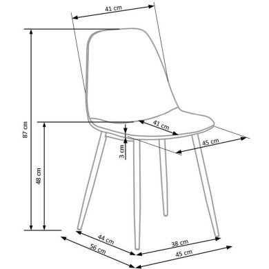 Обеденный стул Halmar K-417 Зеленый V-CH-K/417-KR-C.ZIELONY фото - 3