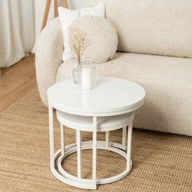 Комплект журнальних столів Mebel Elit JACK 2 шт Білий - 9 Комплект журнальних столів Mebel Elit JACK 2 шт Білий ME.JACK/B/B/L фото - 9