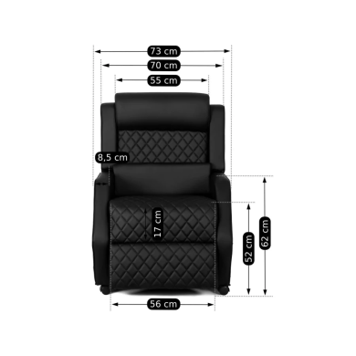 Кресло мягкое раскладное с реклайнером Mebel Elit PROX Черный ME.PROX/CZ/E/FW фото - 7