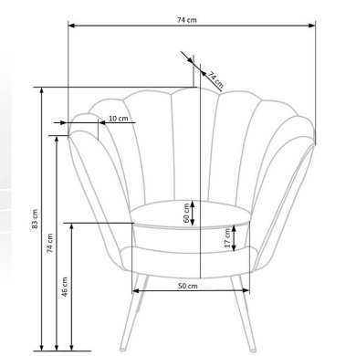 Крісло м'яке Halmar Amorino Чорний V-CH-AMORINO-FOT-CZARNY фото - 5
