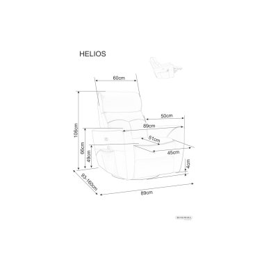 Кресло мягкое раскладное массажное с реклайнером Signal HELIOS M Оранжевый HELIOSMSSP фото - 11