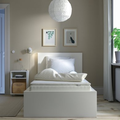 IKEA Топпер NASFJALLET 90х200 см Білий (ИКЕА НАСФЬАЛЛЕТ) 90558046 фото - 7