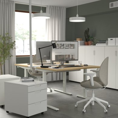 IKEA Письмовий стіл MITTZON Дуб (ИКЕА МИЦОН) 29526097 фото - 5