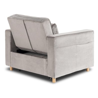 Кресло мягкое раскладное Mebel Elit SOLOR Welur Серый ME.SOLOR2/P/V/FW фото - 9