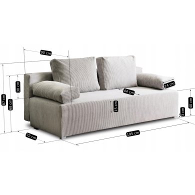 Раскладной диван Mebel Elit MARKO Серый - 14 Раскладной диван Mebel Elit MARKO Серый MGK.MARKO/LINCOLN86/SZTR/SOFBB фото - 14