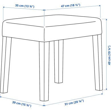 IKEA Табурет SAKARIAS Синій (ИКЕА САКАРИИ) 59417723 фото - 3