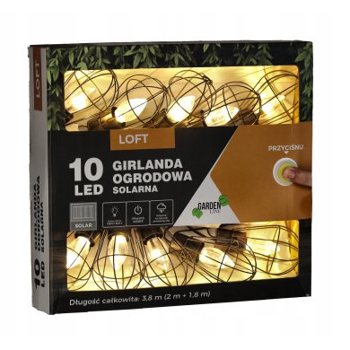 Декоративна гірлянда на сонячній батареї Garden Line 10 LED 1,8 м Теплий-білий SOL3644 фото - 4