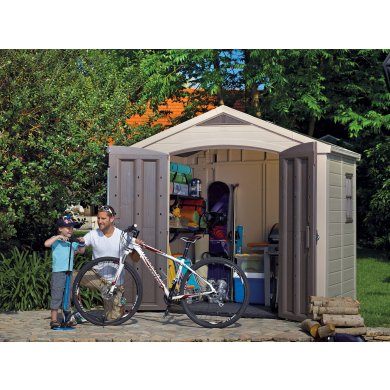 Садовый домик Keter FACTOR 257х182х243 см Бежевый 230451-1 фото - 12