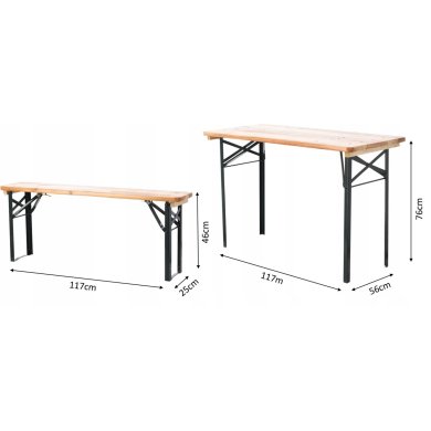Комплект складной садовой мебели Garden Line WOOD Дерево MEB0780 фото - 7