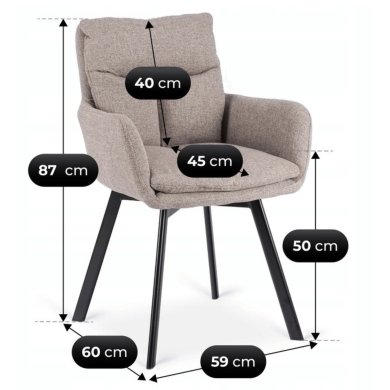 Обеденный стул поворотный Mebel Elit CORTADO Коричневый ME.CORTADO/BR/CZ/T/K фото - 9