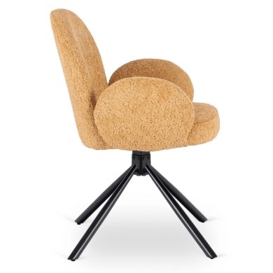 Обеденный стул поворотный Mebel Elit MUSSO Boucle Горчичный ME.MUSSO/CU/CZ/TB/K фото - 3