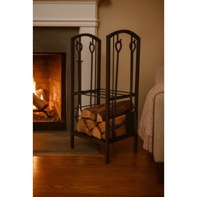 Дровница с аксессуарами Garden Line 40x30x74 см Черный KOM5882 фото - 3