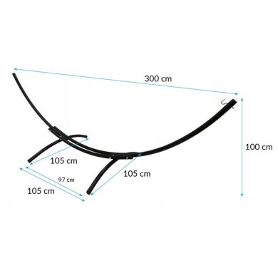 Основание для гамака Kontrast 300x105x100 см Черный 5.16.26132 фото - 2