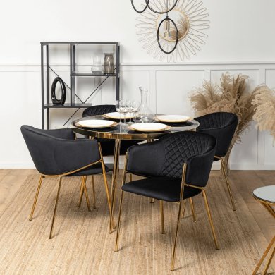 Обеденный стул Mebel Elit INNES Welur Черный - 5 Обеденный стул Mebel Elit INNES Welur Черный ME.INNES/CZ/ZL/V/K фото - 5