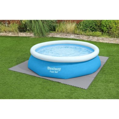 Набір килимків для басейну (пазл) Bestway 58636 78х78 см 9 шт Сірий BES58636 фото - 8