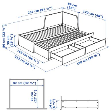 IKEA Кровать FLEKKE (ИКЕА ФЛЕККЕ) 00320134 фото - 19
