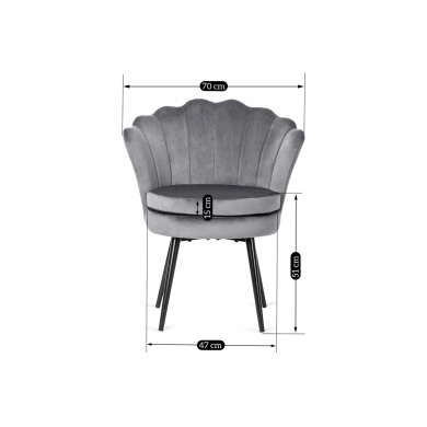 Обеденный стул Mebel Elit BELLA Серый BELLA/SZ фото - 5