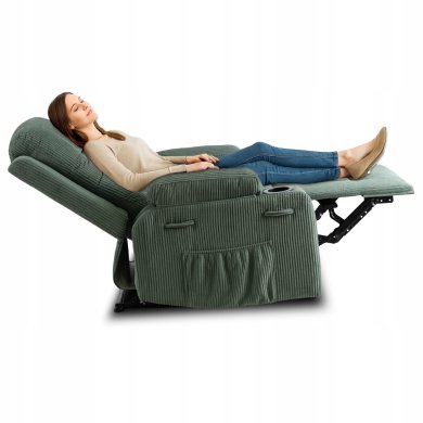 Крісло м'яке розкладне масажне з реклайнером Mebel Elit BOX Velvet Зелений - 4 Крісло м'яке розкладне масажне з реклайнером Mebel Elit BOX Velvet Зелений ME.BOX2/Z/SZTR/FW фото - 4