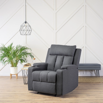 Крісло м'яке розкладне з реклайнером Mebel Elit KOBI Темно-сірий ME.KOBI2/CP/T/FW фото - 12