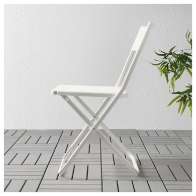 Складаний садовий стілець FEJAN Білий - 2 IKEA Складаний садовий стілець FEJAN Білий (ИКЕА FEJAN) 10255307 фото - 2