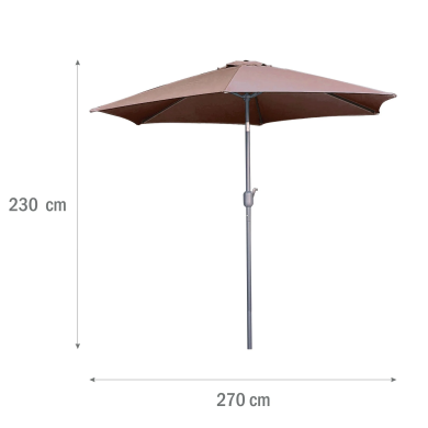 Садовый зонт Meven GIOTTO 270 см Мокко - 7 Садовый зонт Meven GIOTTO 270 см Мокко MV-UM012MOC-GIOTTO фото - 7