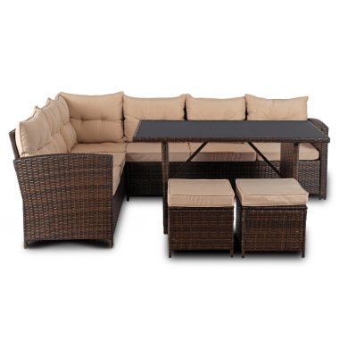 Комплект садовой мебели Mebel Elit DALLAS Коричневый ME.DALLAS/BR/RT/OGR/ZES фото - 2