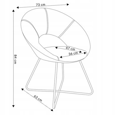 Обідній стілець Homla JARED Welur Світло-рожевий 163210 фото - 7