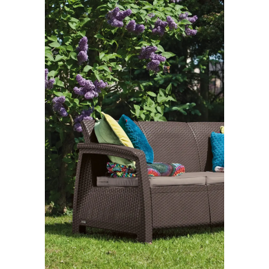 Садовий диван Keter CORFU LOVE SEAT MAX Коричневий - 5 Садовий диван Keter CORFU LOVE SEAT MAX Коричневий 258947 фото - 5