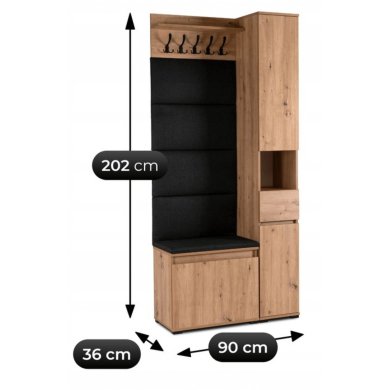 Прихожая Mebel Elit VENORNA 90 см Дуб артизан W.VENORNA/90/DA/PRZEDPO/ZES фото - 9