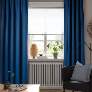 IKEA Шторы MAJGULL 145х300 см 2 шт Темно-синий (ИКЕА МАЙГУЛЛ) 50569749 фото - 7