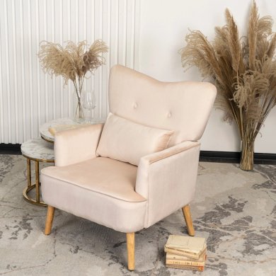 Кресло мягкое Mebel Elit BUNNY Welur Бежевый - 8 Кресло мягкое Mebel Elit BUNNY Welur Бежевый ME.BUNNY/BZ/DK/V/FW фото - 8