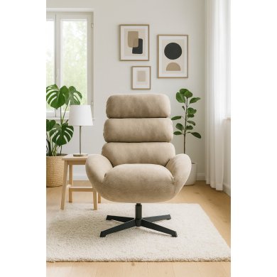 Кресло мягкое поворотное Kontrast AXEL Welur Бежевый 5.01.83987 фото - 11