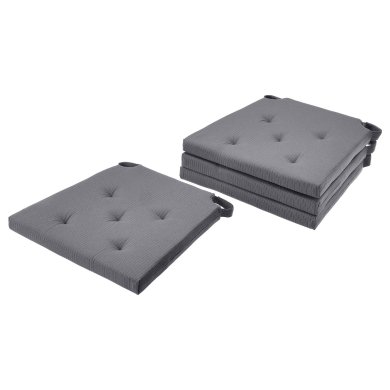 IKEA Комплект подушек на стул JUSTINA 4 шт Серый (ИКЕА ДЖАСТИН) 19503218