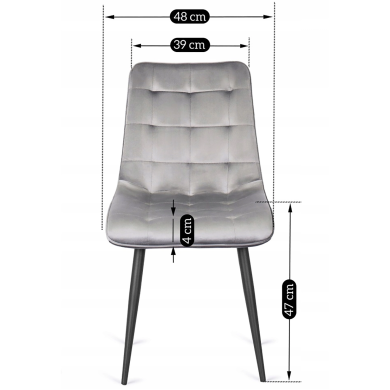 Обеденный стул Mebel Elit GOMEZ Серый ME.GOMEZ/P/V/K фото - 13