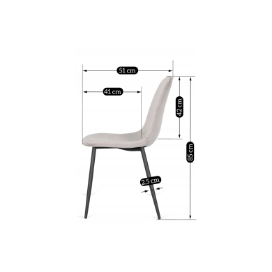 Обідній стілець Mebel Elit OSCAR Бежевий ME.OSCAR/BZ/V/K фото - 17