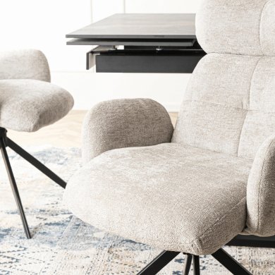 Обідній стілець поворотний Mebel Elit ALVARO Boucle Сірий ME.ALVARO/P/TB/K фото - 8